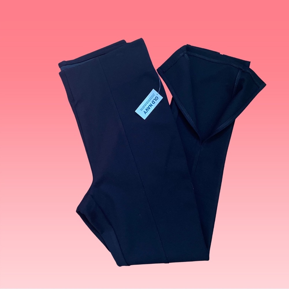 🌈4/$20🌈 *NWT* Old Navy Stretch Spandex High Rise Waisted Black Pants Slits